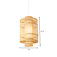 Diamond/Drum/Barrel Drop Pendant Asian Style Bamboo 1-Light Restaurant Hanging Light Kit in Beige Clearhalo 'Ceiling Lights' 'Modern Pendants' 'Modern' 'Pendant Lights' 'Pendants' Lighting' 1958181