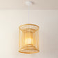 Diamond/Drum/Barrel Drop Pendant Asian Style Bamboo 1-Light Restaurant Hanging Light Kit in Beige Beige E Clearhalo 'Ceiling Lights' 'Modern Pendants' 'Modern' 'Pendant Lights' 'Pendants' Lighting' 1958194
