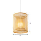 Diamond/Drum/Barrel Drop Pendant Asian Style Bamboo 1-Light Restaurant Hanging Light Kit in Beige Clearhalo 'Ceiling Lights' 'Modern Pendants' 'Modern' 'Pendant Lights' 'Pendants' Lighting' 1958196