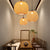 12"/14"/21.5" W 1 Bulb Dining Room Pendant Lamp Asian Beige Suspension Light with Ellipse Bamboo Shade Beige 12" Clearhalo 'Ceiling Lights' 'Modern Pendants' 'Modern' 'Pendant Lights' 'Pendants' Lighting' 1958197