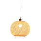 12"/14"/21.5" W 1 Bulb Dining Room Pendant Lamp Asian Beige Suspension Light with Ellipse Bamboo Shade Clearhalo 'Ceiling Lights' 'Modern Pendants' 'Modern' 'Pendant Lights' 'Pendants' Lighting' 1958200