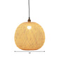 12"/14"/21.5" W 1 Bulb Dining Room Pendant Lamp Asian Beige Suspension Light with Ellipse Bamboo Shade Clearhalo 'Ceiling Lights' 'Modern Pendants' 'Modern' 'Pendant Lights' 'Pendants' Lighting' 1958208