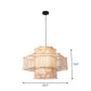 Bamboo Cylinder/Lantern/Drum Pendant Japanese Style 1 Bulb Hanging Ceiling Light in Beige for Restaurant Clearhalo 'Ceiling Lights' 'Modern Pendants' 'Modern' 'Pendant Lights' 'Pendants' Lighting' 1958225