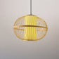 14"/16"/23.5" W Oval Suspension Lighting Asian Bamboo 1-Light Beige Pendant Light Fixture with Inner Shade Clearhalo 'Ceiling Lights' 'Modern Pendants' 'Modern' 'Pendant Lights' 'Pendants' Lighting' 1958233