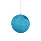 Rattan Globe Suspension Light Contemporary Single-Bulb Blue/Pink/Red Ceiling Pendant Lamp with Cut-out Hole Blue Clearhalo 'Ceiling Lights' 'Modern Pendants' 'Modern' 'Pendant Lights' 'Pendants' Lighting' 1958266