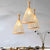 Funnel Restaurant Pendant Light Fixture Wood 1 Head 8"/10"/12" Wide Japanese Style Ceiling Hang Lamp in Beige/Coffee Beige Clearhalo 'Ceiling Lights' 'Modern Pendants' 'Modern' 'Pendant Lights' 'Pendants' Lighting' 1958285