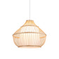 Cylinder/Donut/Raindrop Hanging Pendant Light Asian Bamboo 1 Bulb Beige Ceiling Light with Shade Inside Clearhalo 'Ceiling Lights' 'Modern Pendants' 'Modern' 'Pendant Lights' 'Pendants' Lighting' 1958309
