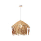 Beige Cone/Crescent/House Pendant Light Asian Style 1 Head Bamboo Woven Hanging Ceiling Light Beige E Clearhalo 'Ceiling Lights' 'Modern Pendants' 'Modern' 'Pendant Lights' 'Pendants' Lighting' 1958381