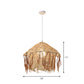 Beige Cone/Crescent/House Pendant Light Asian Style 1 Head Bamboo Woven Hanging Ceiling Light Clearhalo 'Ceiling Lights' 'Modern Pendants' 'Modern' 'Pendant Lights' 'Pendants' Lighting' 1958383
