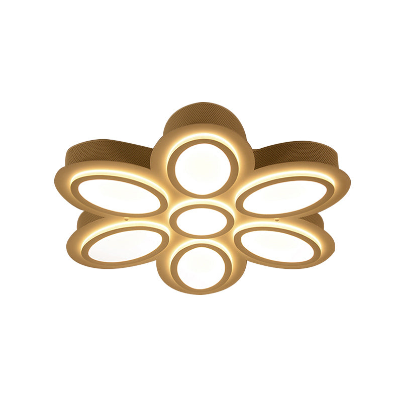 Bedroom Ceiling Light Fixture Acrylic Designer in White Flush Mount Ceiling Fixture White Warm B Clearhalo 'Ceiling Lights' 'Close To Ceiling Lights' 'Close to ceiling' 'Flush mount' Lighting' 195844