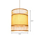 Beige Cylindrical Suspension Pendant Contemporary 1-Light Bamboo Ceiling Hang Lamp for Restaurant Clearhalo 'Ceiling Lights' 'Modern Pendants' 'Modern' 'Pendant Lights' 'Pendants' Lighting' 1958491