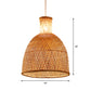 Bell/Bowl/Bottle Hallway Drop Pendant Criss-Cross Woven Bamboo Single-Bulb Asian Hanging Lamp in Beige Clearhalo 'Ceiling Lights' 'Modern Pendants' 'Modern' 'Pendant Lights' 'Pendants' Lighting' 1958508