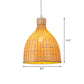 Onion/Raindrop/Bell Bamboo Pendant Lighting Asia 1 Light Beige Hanging Light Fixture over Table, 10.5"/17"/18" W Clearhalo 'Ceiling Lights' 'Modern Pendants' 'Modern' 'Pendant Lights' 'Pendants' Lighting' 1958691
