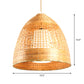 Hand-Twisted Bell Ceiling Pendant Chinese Bamboo Single Living Room Hanging Lamp in Beige, 16"/19.5" Width Clearhalo 'Ceiling Lights' 'Modern Pendants' 'Modern' 'Pendant Lights' 'Pendants' Lighting' 1958698
