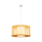 1-Light Kitchen Bar Pendulum Light Asia Beige Hanging Pendant with Drum Bamboo Shade, 16"/19.5"/23.5" W Clearhalo 'Ceiling Lights' 'Modern Pendants' 'Modern' 'Pendant Lights' 'Pendants' Lighting' 1958700