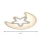 White Crescent and Star Flushmount Minimalistic 16.5"/20.5"/24.5" Wide LED Acrylic Ceiling Mount Light in Warm/White Light Clearhalo 'Ceiling Lights' 'Close To Ceiling Lights' 'Close to ceiling' 'Flush mount' Lighting' 1958790