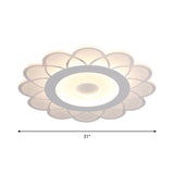 Blossom Ultra-Thin LED Ceiling Lighting Minimalist Acrylic White Flush-Mount Light Fixture for Bedroom, 8"/23.5"/31" Wide Clearhalo 'Ceiling Lights' 'Close To Ceiling Lights' 'Close to ceiling' 'Flush mount' Lighting' 1959099