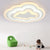 Cartoon Cloud Flush Ceiling Light Acrylic Child Bedroom LED Flushmount Lighting in Warm/White Light, 19.5"/23.5"/31" Width White Clearhalo 'Ceiling Lights' 'Close To Ceiling Lights' 'Close to ceiling' 'Flush mount' Lighting' 1959111