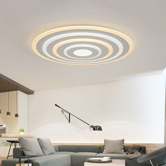 Acrylic Ripple Flush Mounted Lamp Simplicity White Surface Mounted LED Ceiling Light in Warm/White Light, 19.5"/23.5"/39" Wide Clearhalo 'Ceiling Lights' 'Close To Ceiling Lights' 'Close to ceiling' 'Flush mount' Lighting' 1959141