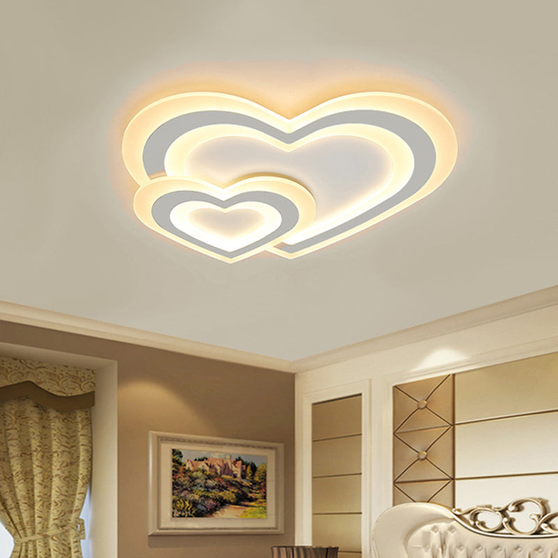 Star/Cloud/Loving Heart Ceiling Lamp Cartoon Acrylic Kids Bedroom LED Flush Mount Light in Warm/White Light Clearhalo 'Ceiling Lights' 'Close To Ceiling Lights' 'Close to ceiling' 'Flush mount' Lighting' 1959162