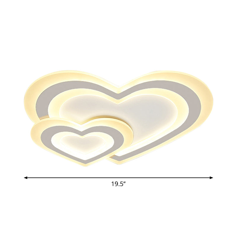 Star/Cloud/Loving Heart Ceiling Lamp Cartoon Acrylic Kids Bedroom LED Flush Mount Light in Warm/White Light Clearhalo 'Ceiling Lights' 'Close To Ceiling Lights' 'Close to ceiling' 'Flush mount' Lighting' 1959166