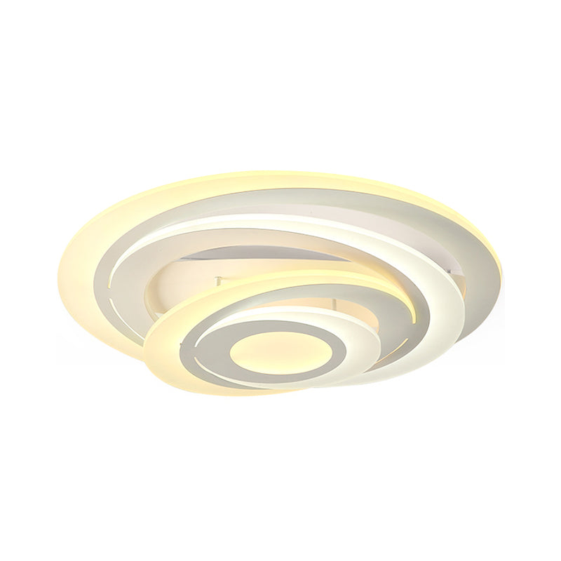 Circular Tier Living Room Flush Light Acrylic Modern Style LED Ceiling Mount Lamp in Warm/White Light, 19.5"/31" W Clearhalo 'Ceiling Lights' 'Close To Ceiling Lights' 'Close to ceiling' 'Flush mount' Lighting' 1959170
