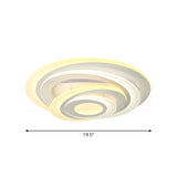 Circular Tier Living Room Flush Light Acrylic Modern Style LED Ceiling Mount Lamp in Warm/White Light, 19.5"/31" W Clearhalo 'Ceiling Lights' 'Close To Ceiling Lights' 'Close to ceiling' 'Flush mount' Lighting' 1959171