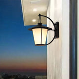 One Bulb Opal Glass Sconce Light Vintage Royal Black Cone/Cylinder Outdoor Wall Lamp Clearhalo 'Art deco wall lights' 'Cast Iron' 'Glass' 'Industrial wall lights' 'Industrial' 'Middle century wall lights' 'Modern' 'Rustic wall lights' 'Tiffany' 'Traditional wall lights' 'Wall Lamps & Sconces' 'Wall Lights' Lighting' 1959430