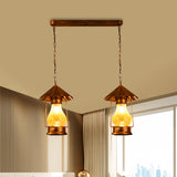 White/Yellow 2/3-Light Multiple Hanging Light Vintage Crackle Glass Kerosene Cluster Pendant Clearhalo 'Art Deco Pendants' 'Cast Iron' 'Ceiling Lights' 'Ceramic' 'Crystal' 'Industrial Pendants' 'Industrial' 'Metal' 'Middle Century Pendants' 'Pendant Lights' 'Pendants' 'Tiffany' Lighting' 1959683