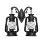 Industrial Lantern Wall Lighting Fixture 2 Bulbs Clear Glass Sconce Light in Black/Bronze/Copper Clearhalo 'Wall Lamps & Sconces' 'Wall Lights' Lighting' 1959790