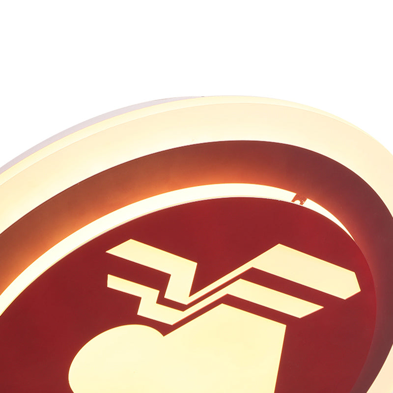 Cartoon Circle Ceiling Light Acrylic Flush Ceiling Light Fixture for Kindergarten Clearhalo 'Ceiling Lights' 'Close To Ceiling Lights' 'Close to ceiling' 'Flush mount' Lighting' 195980