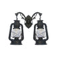 Industrial Lantern Wall Lighting Fixture 2 Bulbs Clear Glass Sconce Light in Black/Bronze/Copper Clearhalo 'Wall Lamps & Sconces' 'Wall Lights' Lighting' 1959805