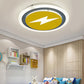 Cartoon Circle Ceiling Light Acrylic Flush Ceiling Light Fixture for Kindergarten White D Clearhalo 'Ceiling Lights' 'Close To Ceiling Lights' 'Close to ceiling' 'Flush mount' Lighting' 195985