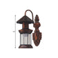 One Bulb Wall Sconce Lighting with Kerosene Shade Clear Glass Coastal Outdoor Light Fixture in Black/Copper/Bronze Clearhalo 'Wall Lamps & Sconces' 'Wall Lights' Lighting' 1959891