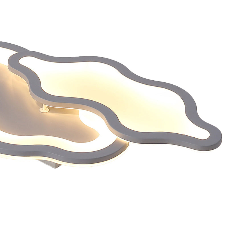Kindergarten Cloud-Themed Ceiling Light Fixture Acrylic Simple Style in Grey Flush Mount Ceiling Light Clearhalo 'Ceiling Lights' 'Close To Ceiling Lights' 'Close to ceiling' 'Flush mount' Lighting' 196000