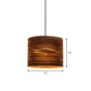 1 Bulb Bistro Pendant Lighting Rustic Brown Pendulum Light with Geometric/Cylinder/Bellied Corrugated Paper Shade Clearhalo 'Ceiling Lights' 'Modern Pendants' 'Modern' 'Pendant Lights' 'Pendants' Lighting' 1960226