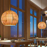 12"/16"/19.5" W Global Pendant Light Fixture Asia Bamboo Stripe 1 Head Restaurant Pendulum Light in Beige Clearhalo 'Ceiling Lights' 'Modern Pendants' 'Modern' 'Pendant Lights' 'Pendants' Lighting' 1960304