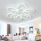 Blossom Living Room Ceiling Flush Light Acrylic Modernist LED Semi Flush Mount Lighting in White, 19"/30"/43" Width White 32" Clearhalo 'Ceiling Lights' 'Close To Ceiling Lights' 'Close to ceiling' 'Semi-flushmount' Lighting' 1960485