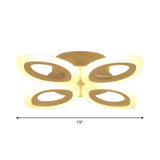 Blossom Living Room Ceiling Flush Light Acrylic Modernist LED Semi Flush Mount Lighting in White, 19"/30"/43" Width Clearhalo 'Ceiling Lights' 'Close To Ceiling Lights' 'Close to ceiling' 'Semi-flushmount' Lighting' 1960501