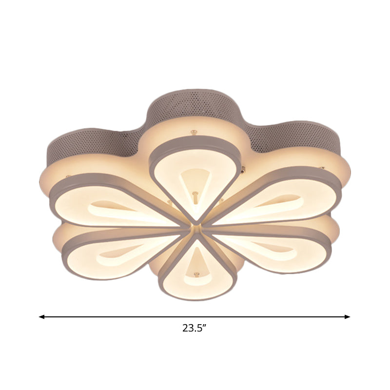 Modern Stylish Raindrop Flushmount Acrylic 6/15/25 Heads Living Room LED Blossom Semi Flush Ceiling Light in Warm/White Light Clearhalo 'Ceiling Lights' 'Close To Ceiling Lights' 'Close to ceiling' 'Semi-flushmount' Lighting' 1960547