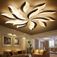 White Leaf Shaped Flushmount Lighting Contemporary 3/12/15 Lights Acrylic LED Semi Flush Mount Ceiling Light 15 White Clearhalo 'Ceiling Lights' 'Close To Ceiling Lights' 'Close to ceiling' 'Semi-flushmount' Lighting' 1960560