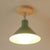 Pink/Orange 1 Head Ceiling Light Contemporary Metal Funnel Shade Semi-Flush Mount Light for Corridor Green Clearhalo 'Ceiling Lights' 'Close To Ceiling Lights' 'Close to ceiling' 'Semi-flushmount' Lighting' 19609