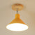Pink/Orange 1 Head Ceiling Light Contemporary Metal Funnel Shade Semi-Flush Mount Light for Corridor Orange Clearhalo 'Ceiling Lights' 'Close To Ceiling Lights' 'Close to ceiling' 'Semi-flushmount' Lighting' 19610