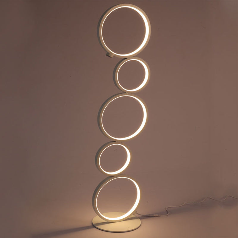 Acrylic Bubble Floor Reading Lighting Modernist Black/White LED Standing Lamp in Warm/White/Natural Light Clearhalo 'Floor Lamps' 'Lamps' Lighting' 1963836