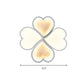 Romantic 4-Heart Ceiling Light Acrylic & Metal LED Ceiling Mount Light in White for Hallway Clearhalo 'Ceiling Lights' 'Close To Ceiling Lights' 'Close to ceiling' 'Flush mount' Lighting' 196447