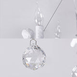 Metal Ring & Candle Chandelier with Angel Villa Modern Stylish Hanging Light in White Clearhalo 'Ceiling Lights' 'Chandeliers' Lighting' options 196473