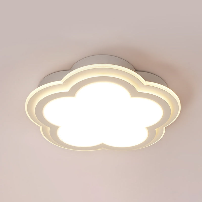 Contemporary Cloud Flush Ceiling Light Acrylic LED Ceiling Lamp in White for Foyer White Clearhalo 'Ceiling Lights' 'Close To Ceiling Lights' 'Close to ceiling' 'Flush mount' Lighting' 196528