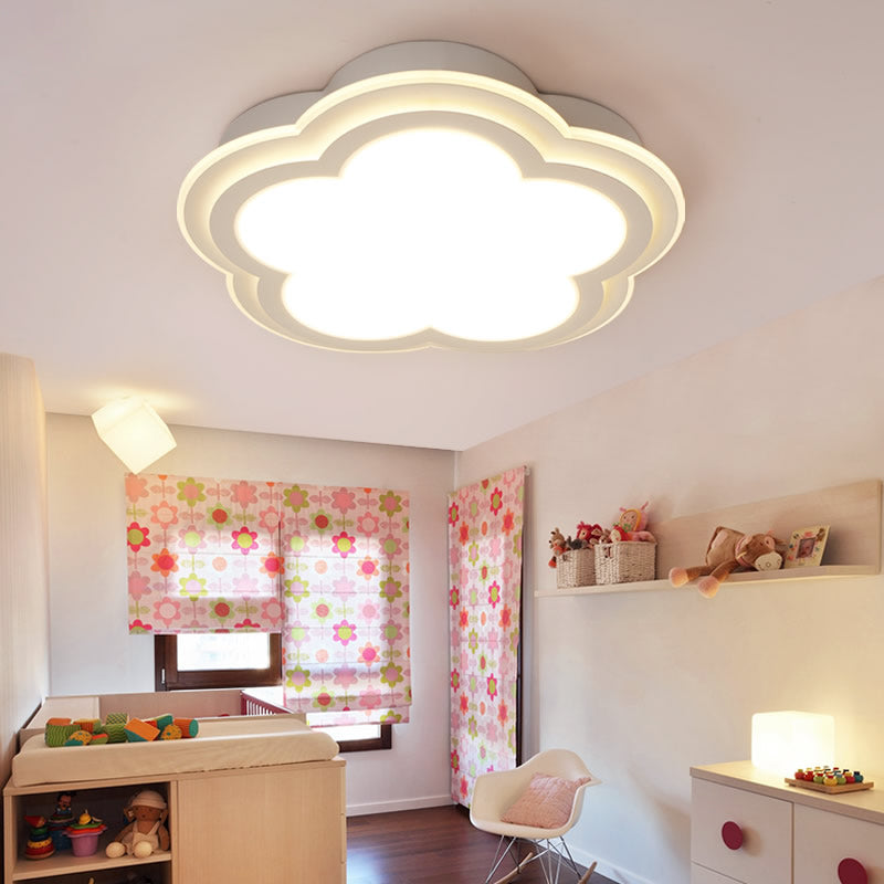 Contemporary Cloud Flush Ceiling Light Acrylic LED Ceiling Lamp in White for Foyer Clearhalo 'Ceiling Lights' 'Close To Ceiling Lights' 'Close to ceiling' 'Flush mount' Lighting' 196529