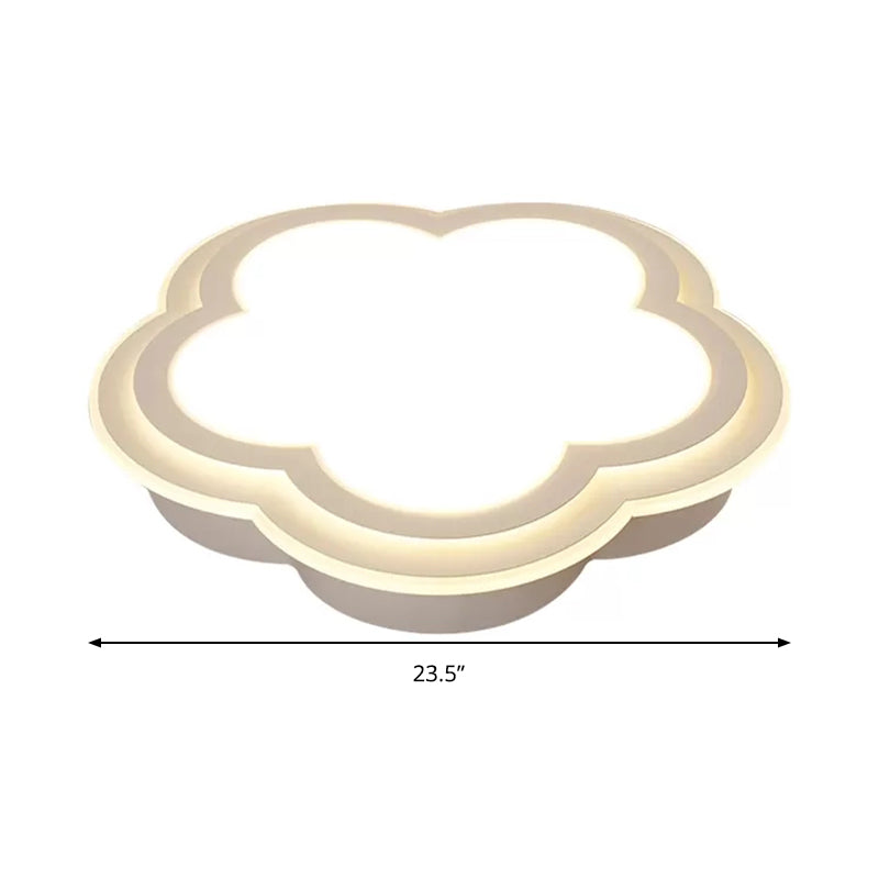 Contemporary Cloud Flush Ceiling Light Acrylic LED Ceiling Lamp in White for Foyer Clearhalo 'Ceiling Lights' 'Close To Ceiling Lights' 'Close to ceiling' 'Flush mount' Lighting' 196533