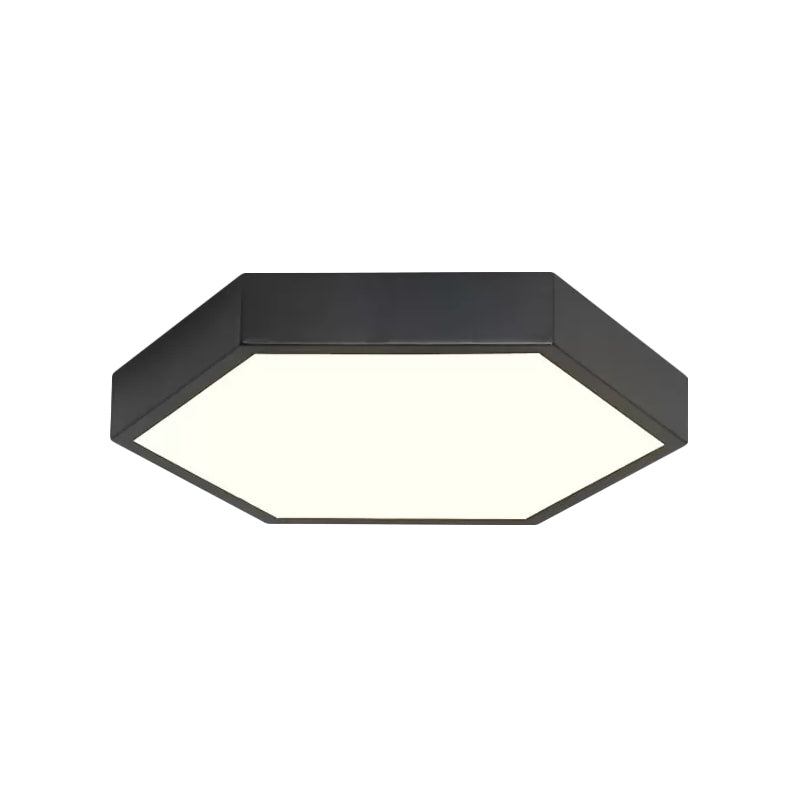 Nordic Stylish Monochrome Ceiling Light Hexagon LED Flush Mount Light for Porch Clearhalo 'Ceiling Lights' 'Close To Ceiling Lights' 'Close to ceiling' 'Flush mount' Lighting' 196647